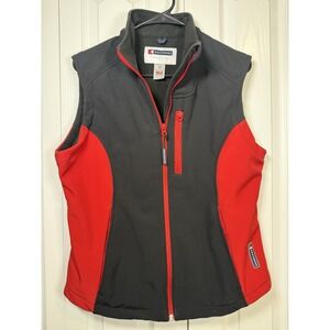 Boathouse Women's Black & Red Softshell Full Zip Vest‎ Size M Made in USA